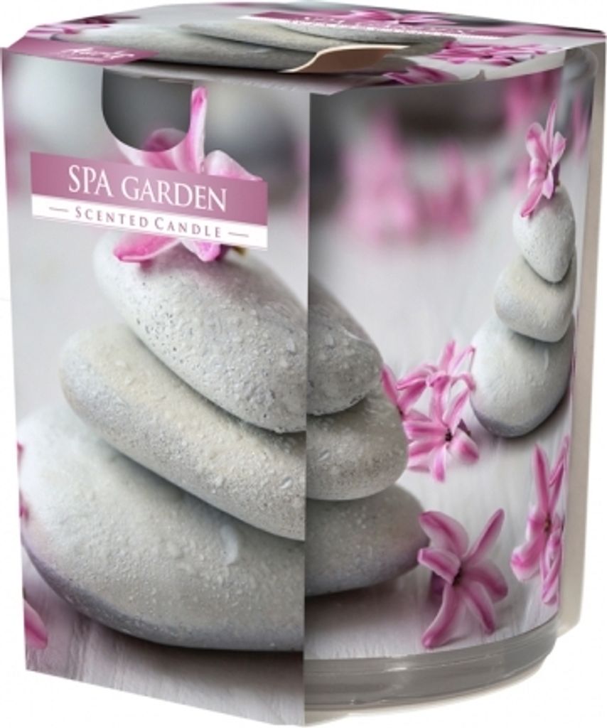 Bispol Spa Garden dekorativní vonná svíčka, 100 g