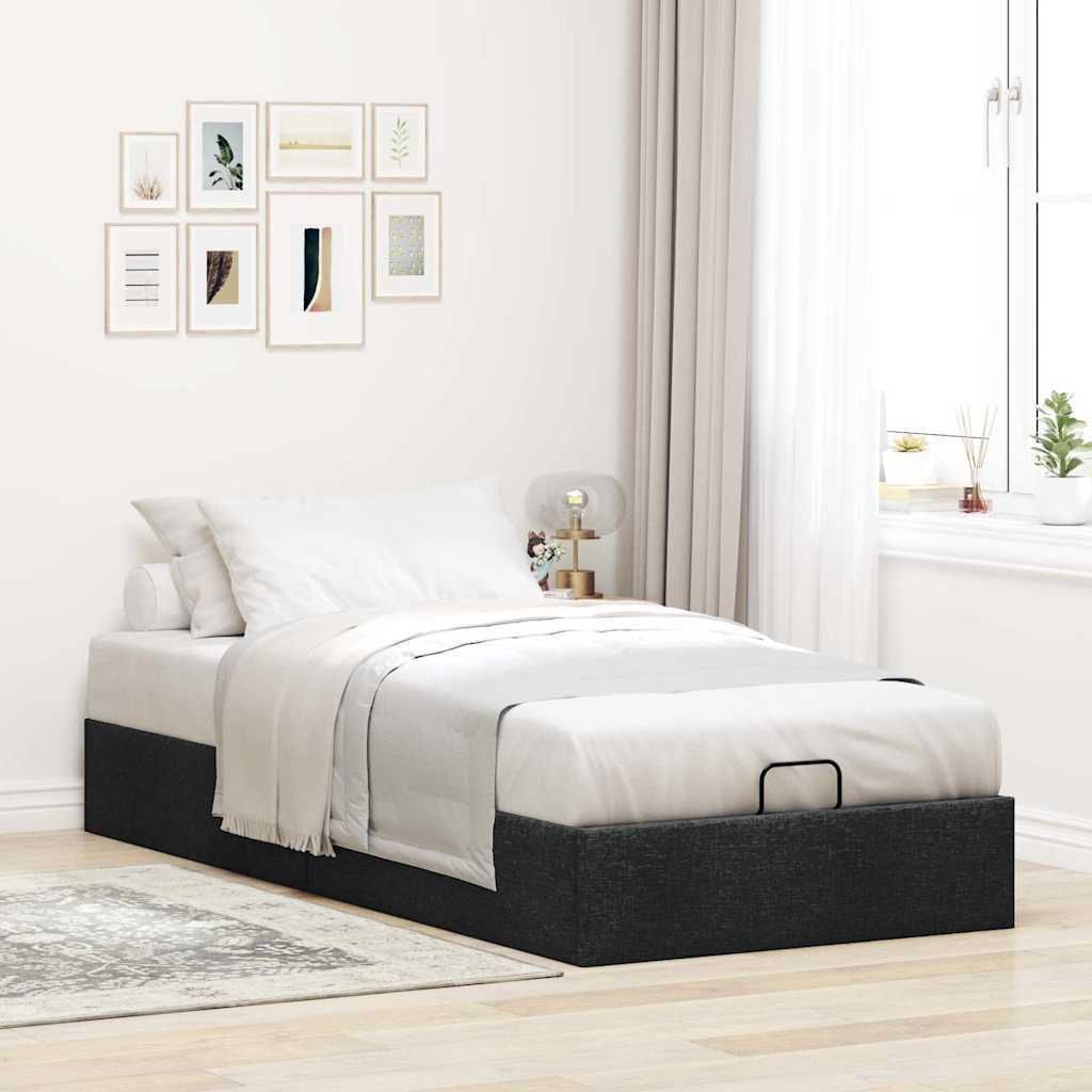 "2026 Promotion" Ottoman-Bett Schlafzimmer - ohne Matratze - Schwarz - 90x200 cm - Stoff - Polsterbett CC16954