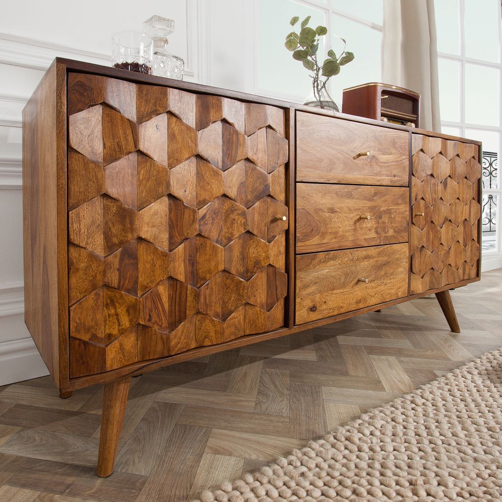 riess-ambiente Massivholz Sideboard MYSTIC LIVING 145cm Produktbild 