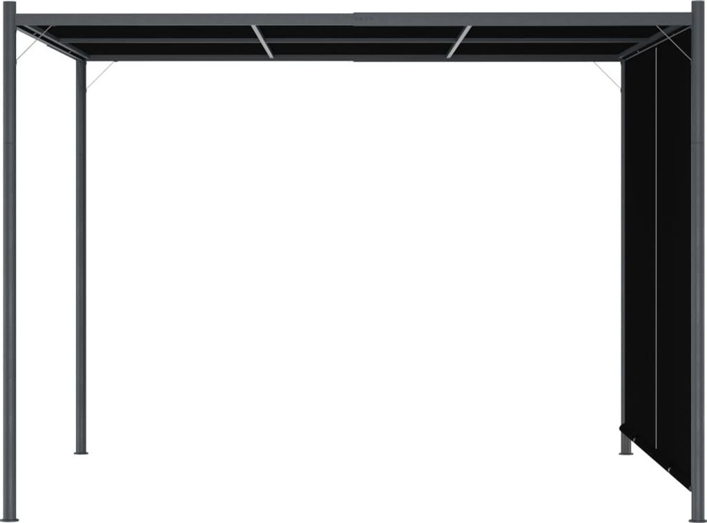 vidaXL Gartenpergola mit Versenkbarem Dach 3x3 m Anthrazit Produktbild 