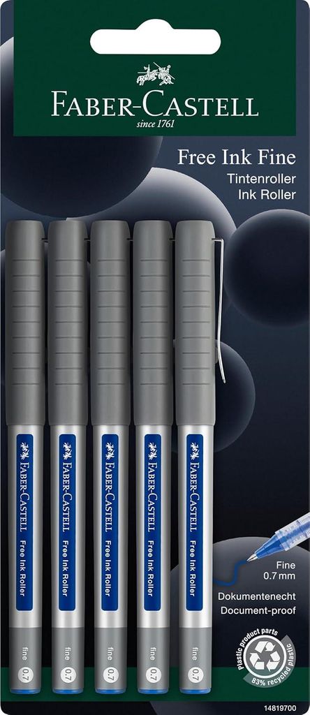 Faber-Castell 148197 - Tintenroller Free Ink Fine. 0,7 mm, Produktbild 