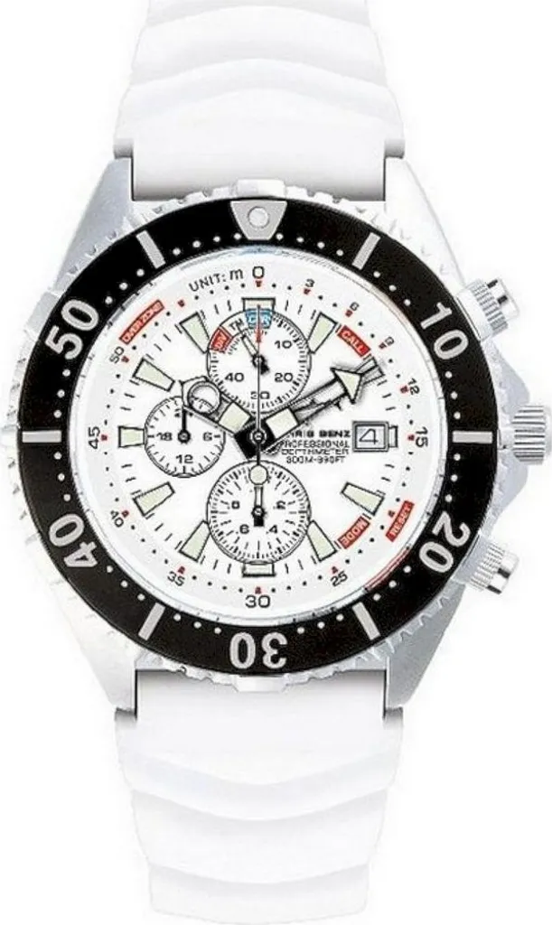 Montre de plongée Chris Benz Depthmeter Chronograph 300M CB-C300-W-KBW