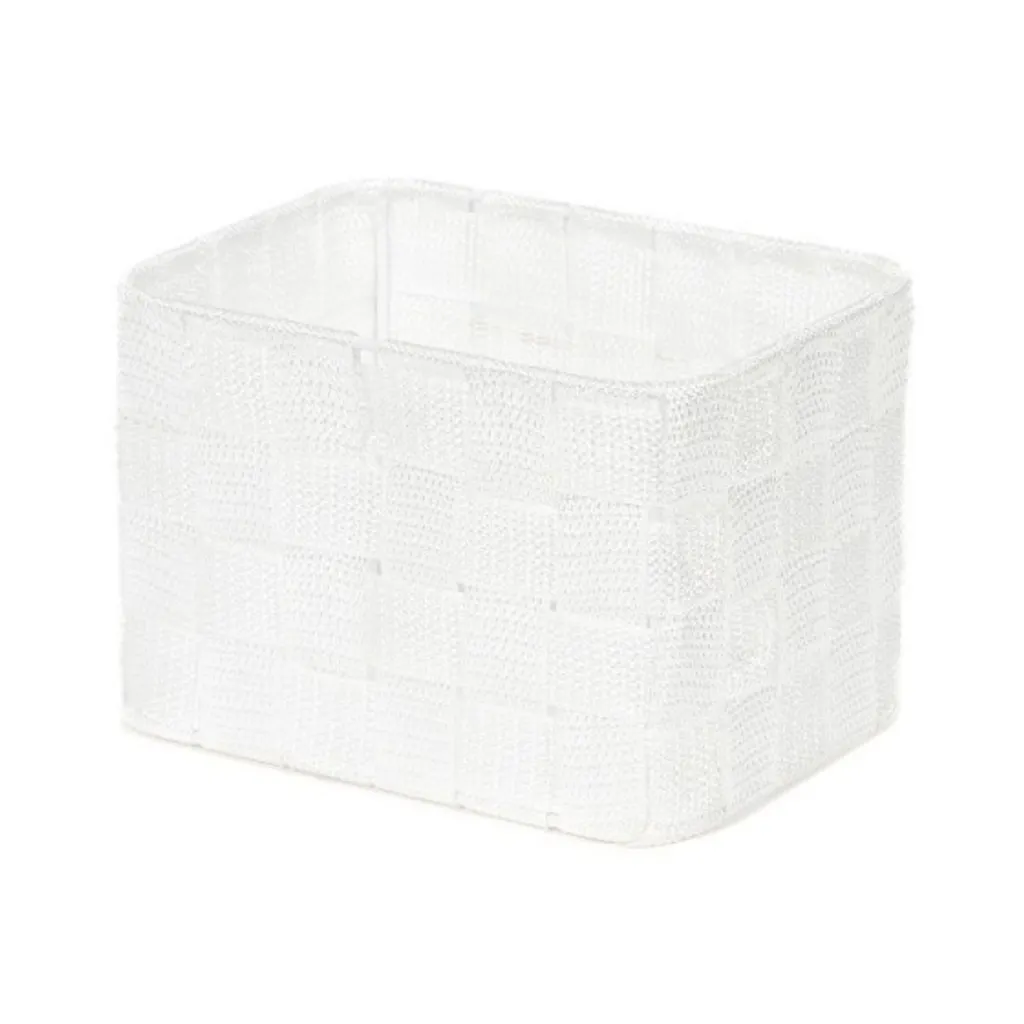 Organisateur de bureau Stan Textile blanc 3,5L - Rangement polyvalent