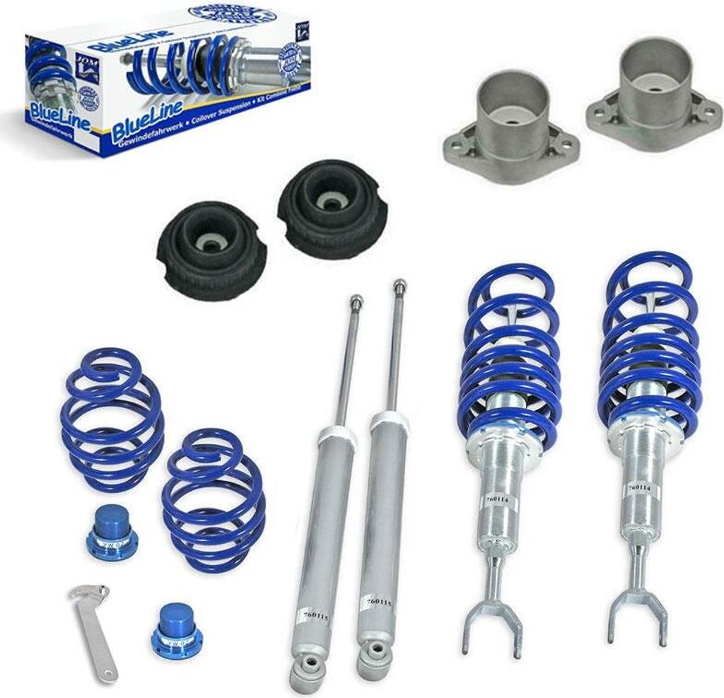 JOM Blueline Gewindefahrwerk Domlager Set für Audi A6 4B Skoda Superb 3U VW Passat 3B 3BG