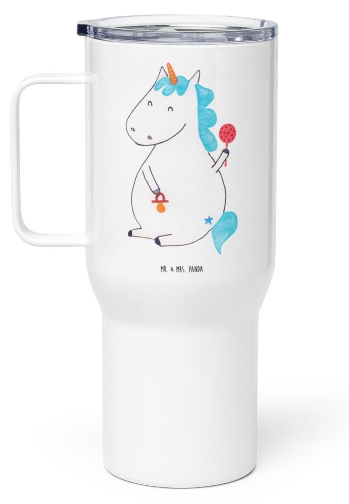 Mr. & Mrs. Panda Kaffee-to-go-Becher Einhorn Baby - Weiß - Geschenk, Geburt, Geburtstag, Thermobecher, Trinkgefäß, Party, Kaffee-Thermobecher, U...