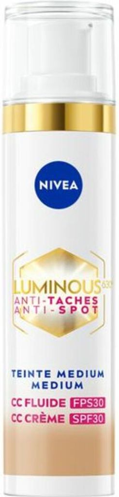 NIVEA – Cellular LUMINOUS 630 CC Cream Medium – Getönte Tagescreme – Gegen Pigmentflecken – LSF 30 – 40 ml - 1 Stück