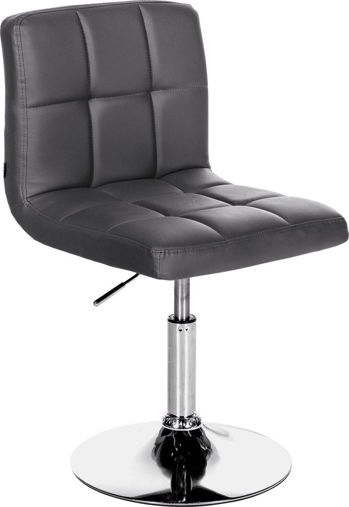 Palma Barhocker BANGKO - Kunstleder Schwarz 44x49x74 cm | Barstuhl Höhenverstellbar Mit Lehne Drehbar Tresenhocker Tresenstuhl Kneipenhocker