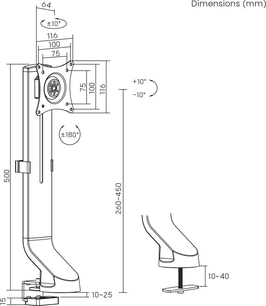 Support écran articulé 17-32" : gain de place et confort, bureau propre - 4