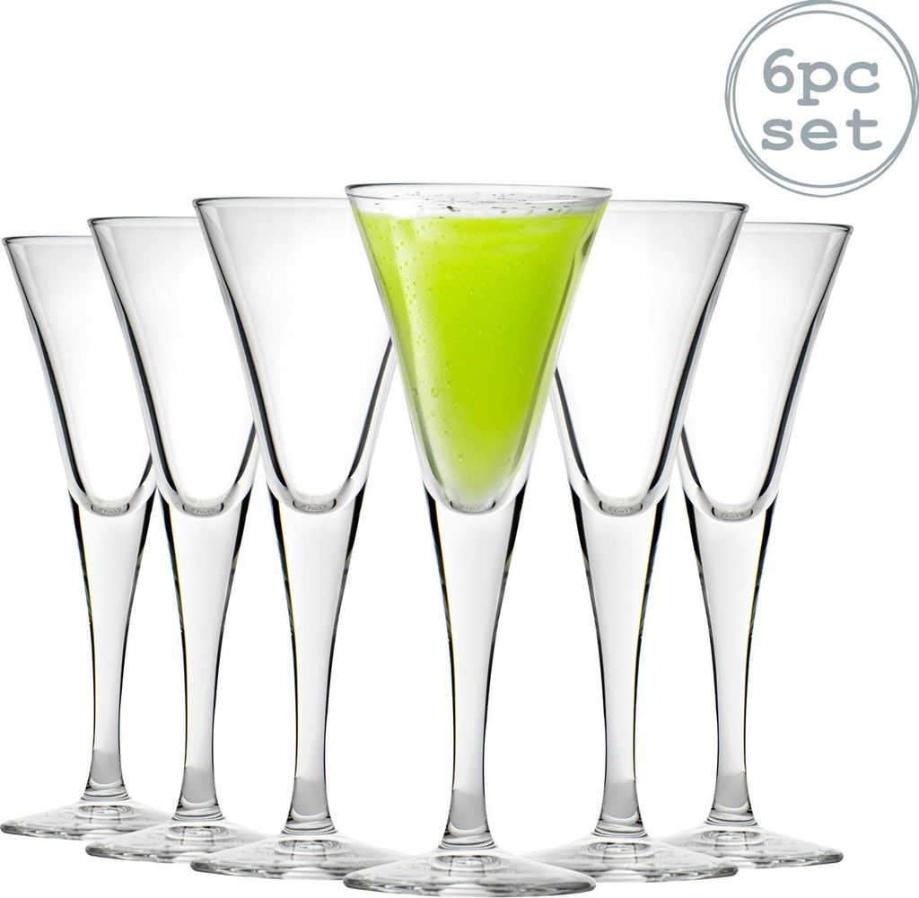 Bormioli Rocco Fiore Klar Stemmed Sherry Glasses - 55ml - Packung mit 6