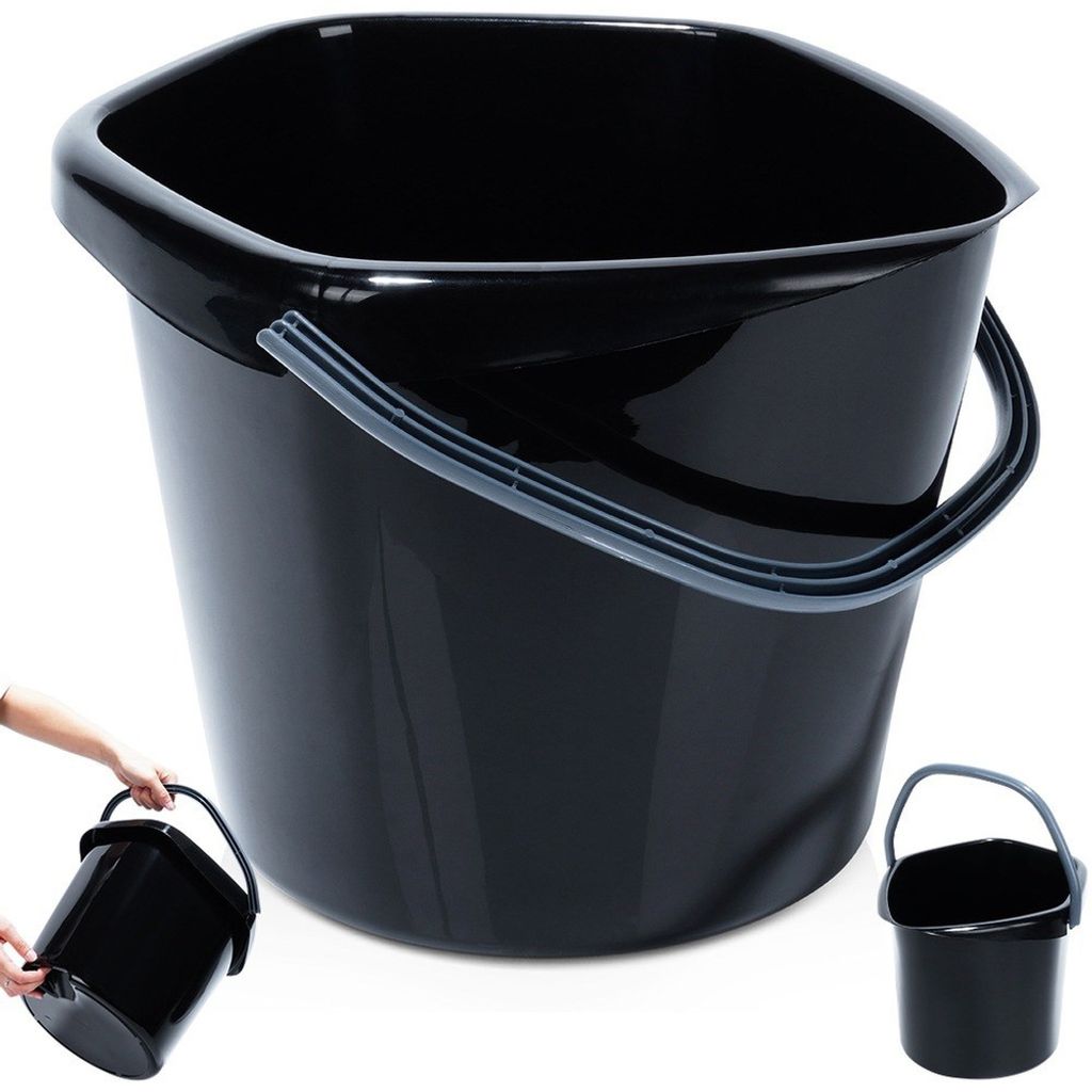 Vilde Eimer Putzeimer Kunststoff-Eimer Plastikeimer schwarz Produktbild 