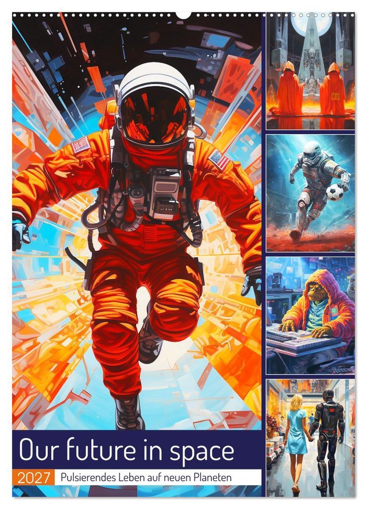 Our future in space. Pulsierendes Leben auf neuen Planeten (Wandkalender 2027 DIN A2 hoch), CALVENDO Monatskalender
