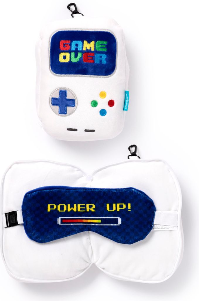 Puckator Relaxeazzz Game Over - Poduszka podróżna z opaską na oczy premium
