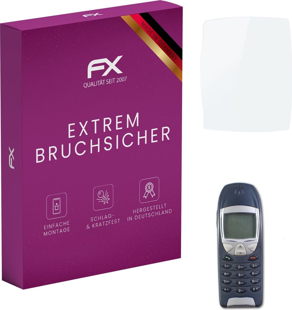 atFoliX FX-Hybrid-Glass Displayfolie kompatibel mit Nokia 6210 Glasfolie