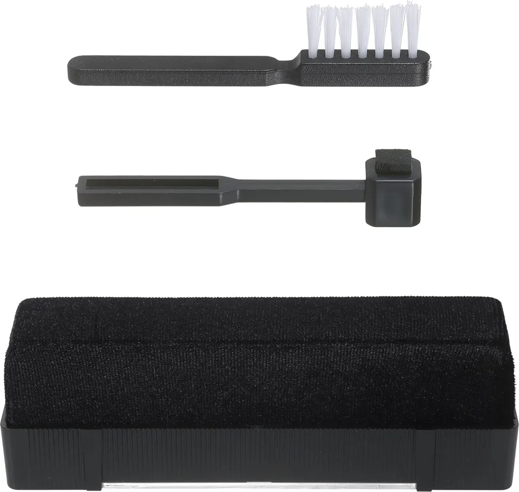 set di pulizia 3-in-1 per giradischi con spazzola in velluto, spazzola in fibra di carbonio, spazzola universale per giradischi, DVD, VCD