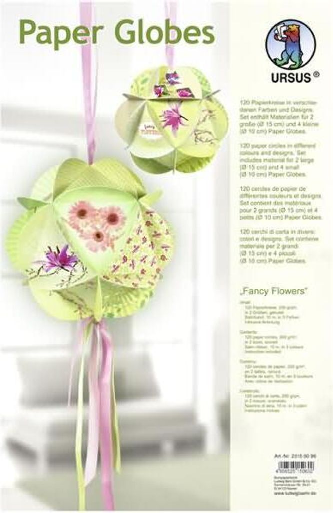 Paper Globes VE=6 Stück Fancy Flowers