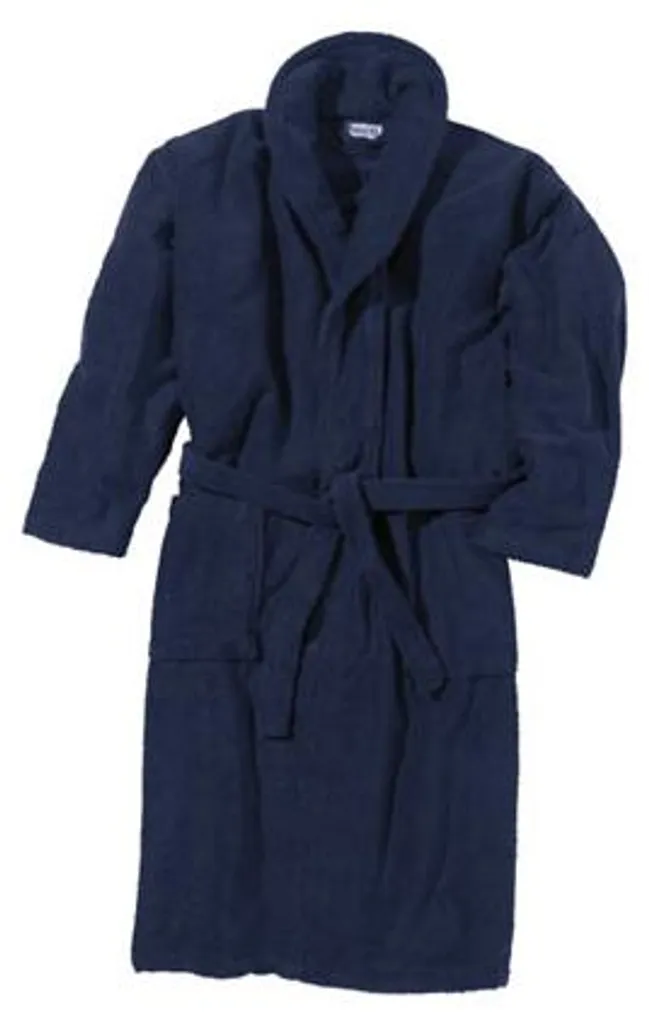 Peignoir bleu foncé Beco avec col : absorption maximale et confort coton