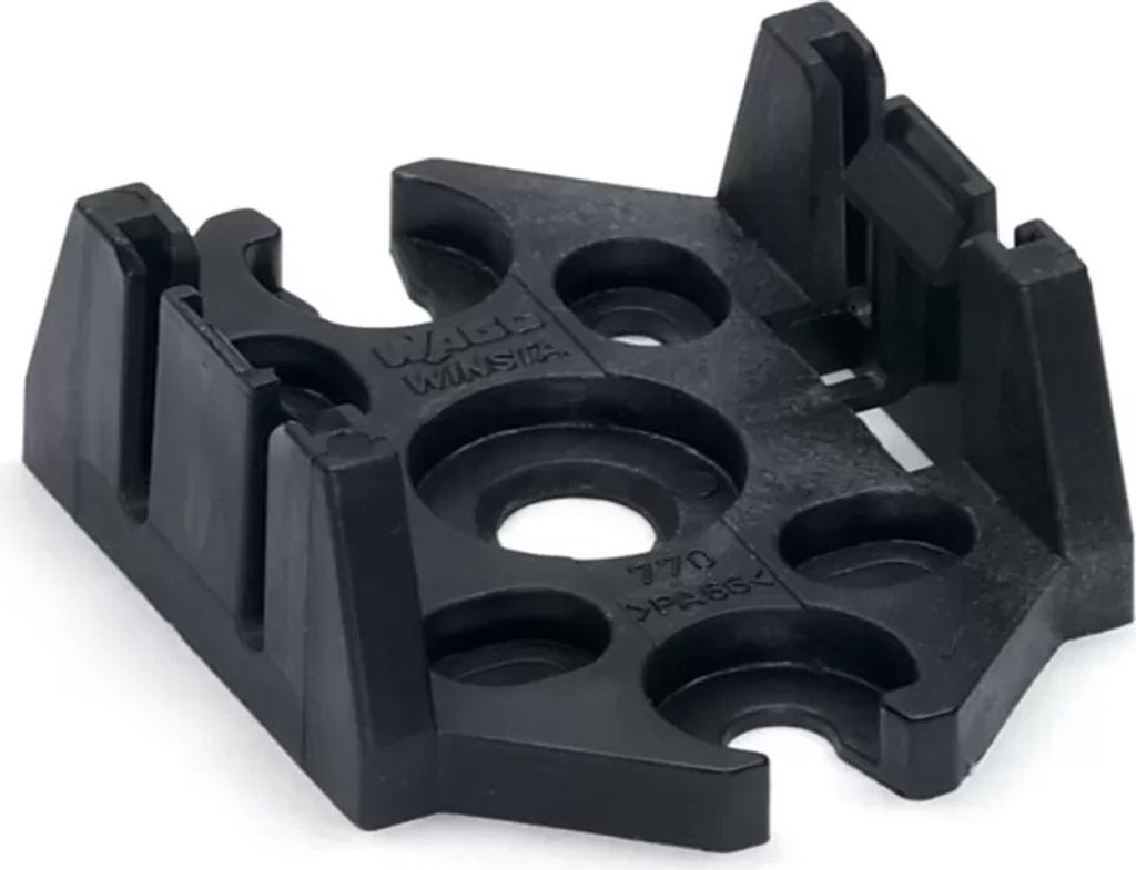 WAGO Montageplatte;3-polig;für Verteiler;schwarz 770-623