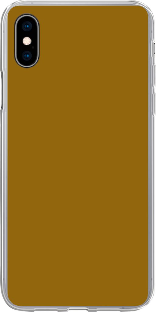 MuchoWow Handyhülle Schutzhülle Hülle für Telefoonhoesje iPhone Xs Gold - Luxus - Interieur Silikon Softcase Handy Hülle - Handytasche