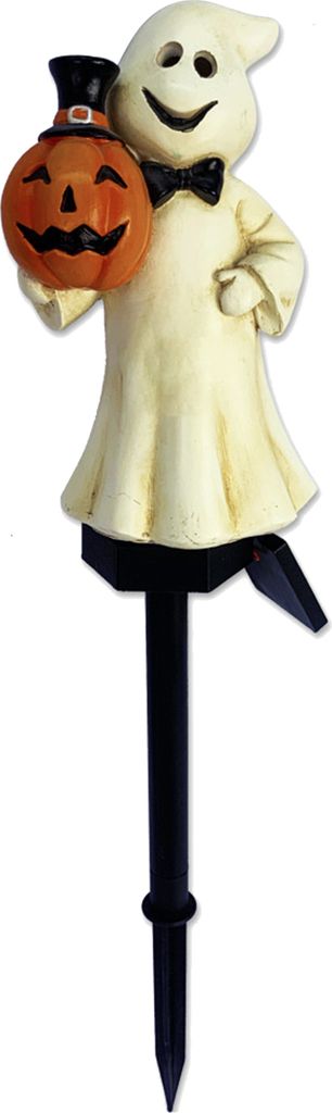 Halloween Solar Geisterpfahl Lichter Außenweg Harz Geisterlampe Home Party Dekoration für Garten Balkon Hof Rasen