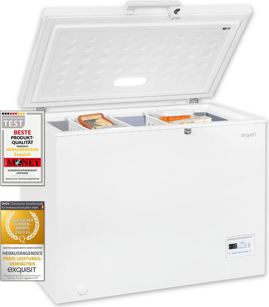 Exquisit Gefriertruhe GT200-HE-040C weiss | Nutzinhalt: 198 Produktbild 