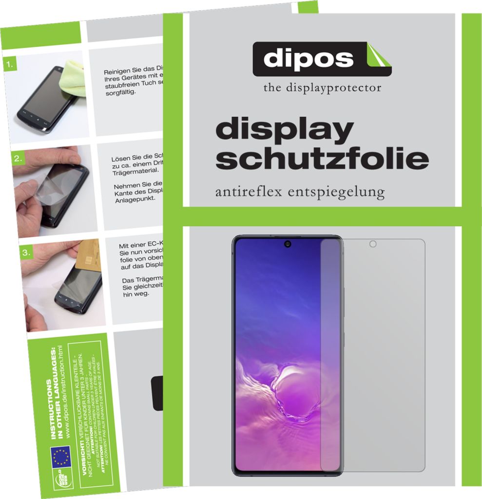 6x Schutzfolie für Samsung Galaxy S10 Lite matt Displayschutzfolie Folie Display Schutz dipos