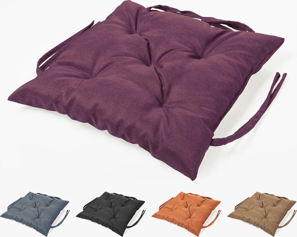 sunnypillow Bankauflage Stuhlkissen Bankkissen 45 x 45 cm Sitzkissen für Hollywoodschaukel Polsterauflage Auflage für Gartenbank viele Farben und...
