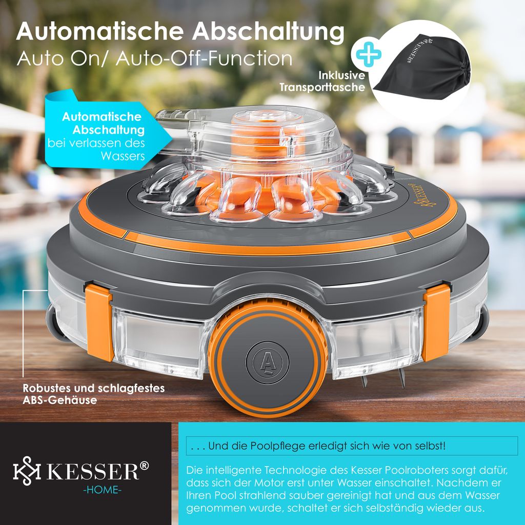 KESSER® Poolroboter Poolreiniger Akku Aqua-9000 inkl. Produktbild 6