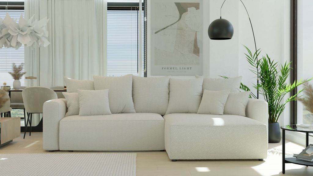 Ecksofa WINONA - hellbeige