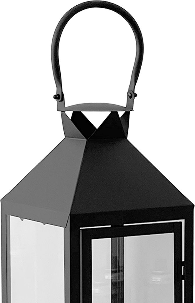 XXL Garten - Laterne Windlicht Schwarz Metall 54cm Produktbild 4