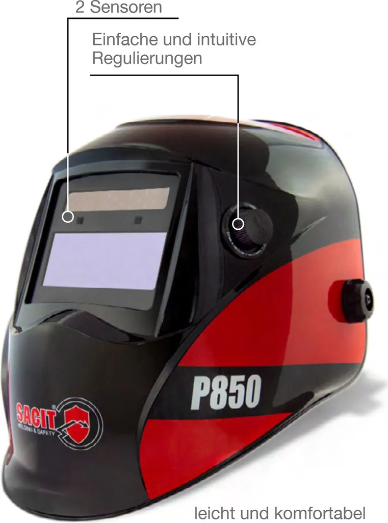 Masque de soudure automatique SACIT P-850 avec fonction meulage