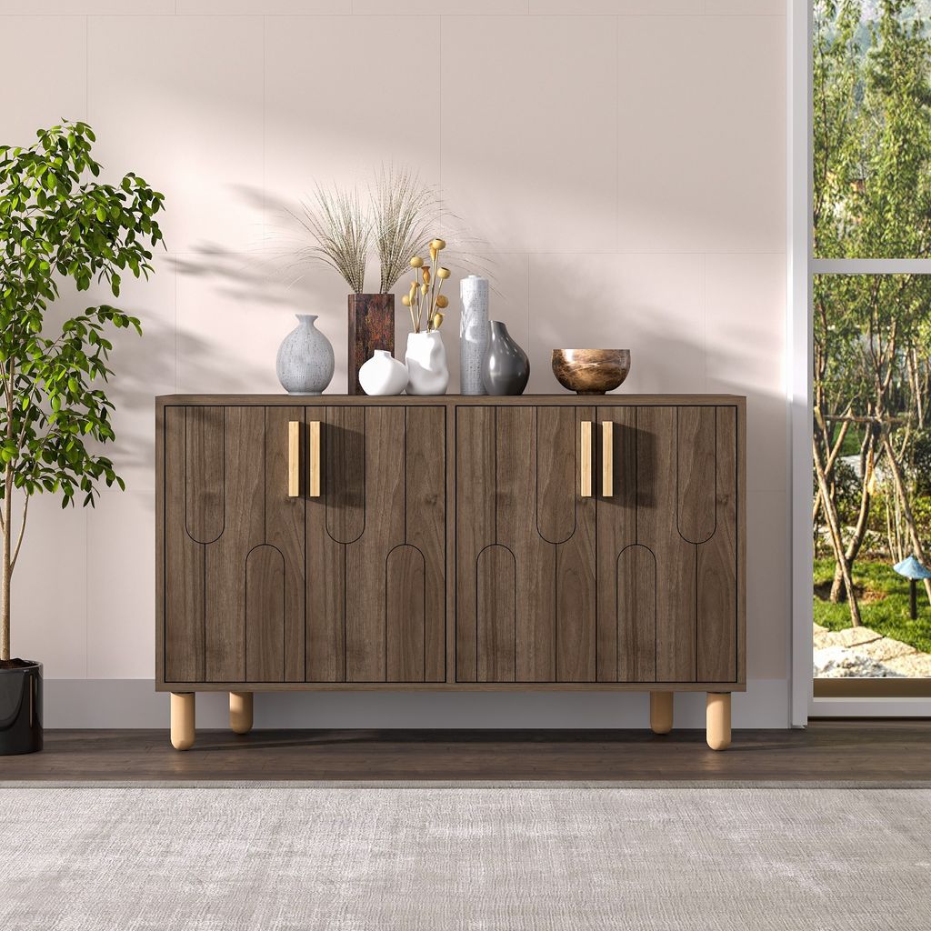Skye Decor, Vincent - Walnut, Konsole, 100 % Melaminbeschichtete Spanplatten, Nussbaum, 120 x 29,6 x 73,6 cm