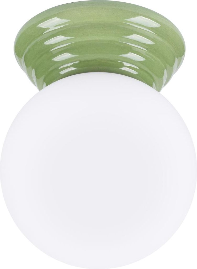 Plafond ZORI grün IP44 1xG9 8W glasierte Keramik/Glas 12x16x12cm Sollux Lighting