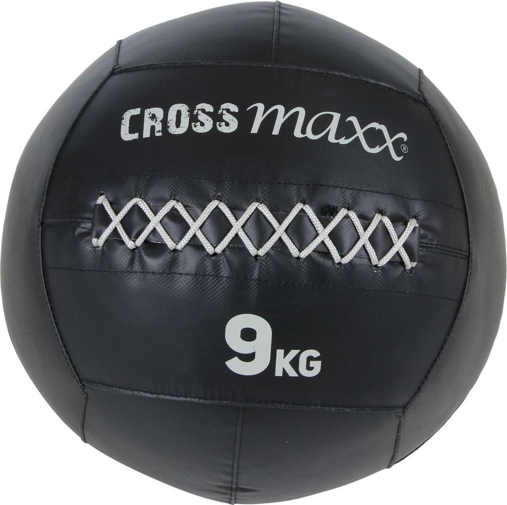 Lifemaxx Crossmaxx Pro Wall Ball 9 kg Schwarz