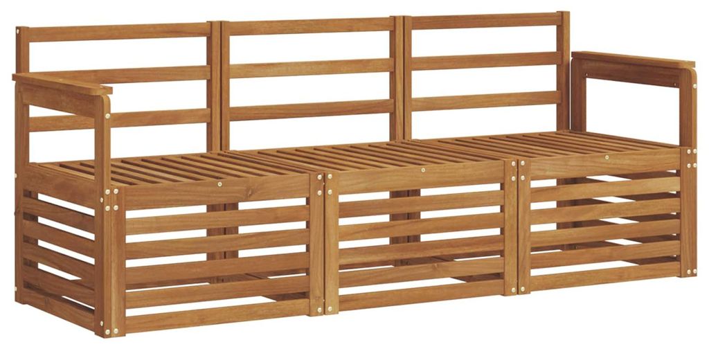 vidaXL Sofagarnituren 3 pcs Natur Massivholz Akazie