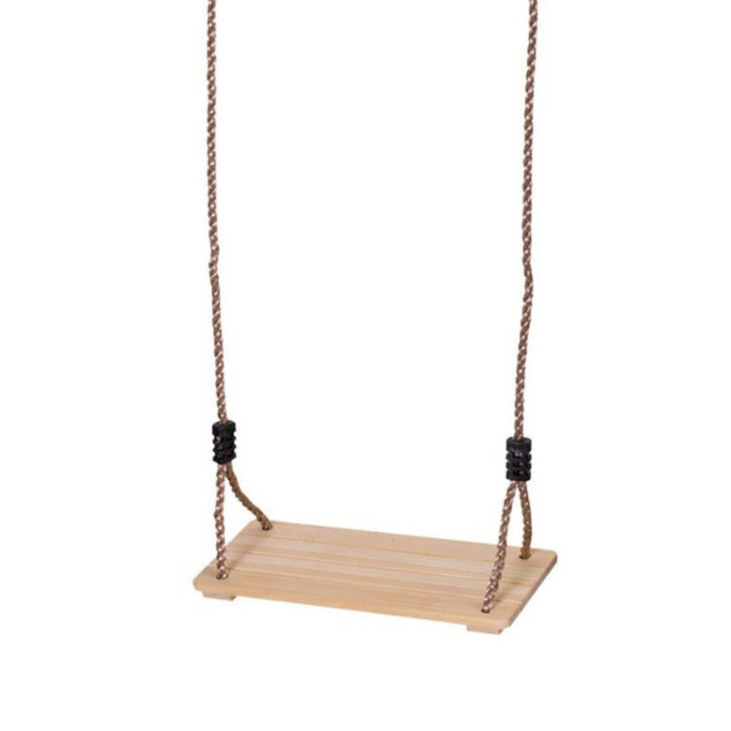 DeWalt Greenmill Holz Schaukel, Sitzfläche 40x16x3,2 cm, 10mm Seile, Aufhängehöhe 185-240 cm