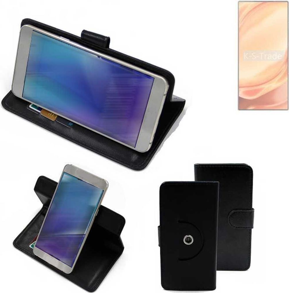 K-S-Trade Case Schutzhülle Handyhülle kompatibel mit nubia Z50 Ultra Flipcase Smartphone Cover Handy Schutz Tasche Klapphülle Walletcase schwarz