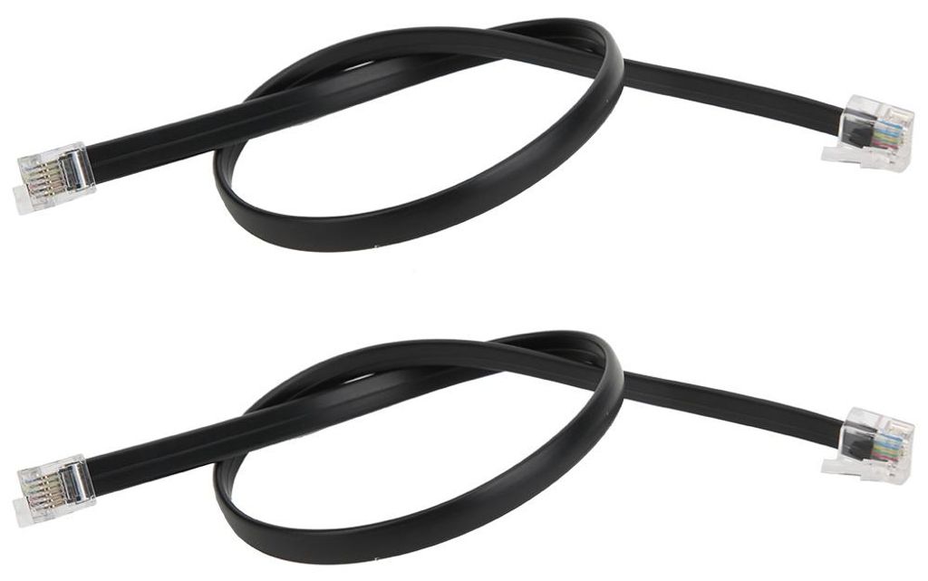 2 Stück 40 mm RJ25 6-PIN Rechtsknopf Doppelkristall-Sensorkabel Industrieroboterteile