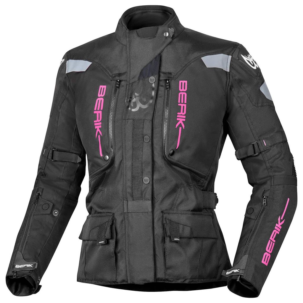 Berik Furmia wasserdichte Damen Motorrad Textiljacke, schwarz, 40