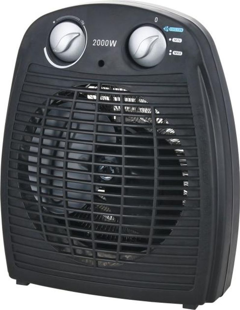 Casaya Heizlüfter 2000W schwarz, 2 Heizstufen, 957127