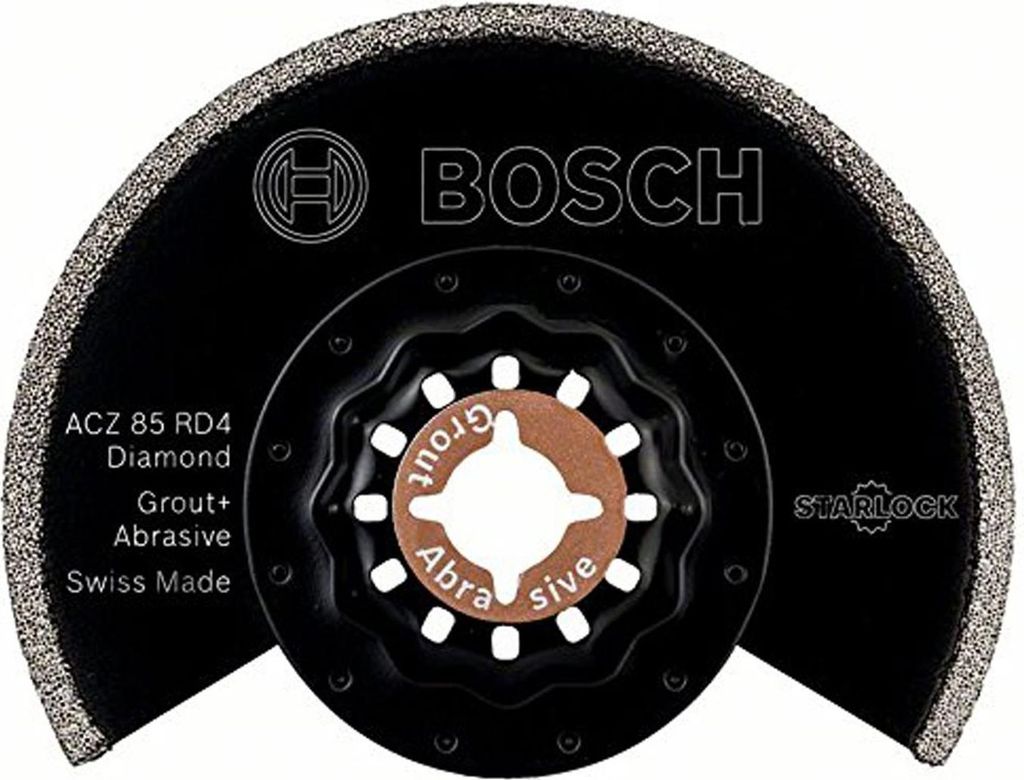 Bosch 2609256972, Segment blade, Epoxy, Glass fibre reinforced plastic, Grout, Porous concrete, Soft wall tile, 8,5 cm