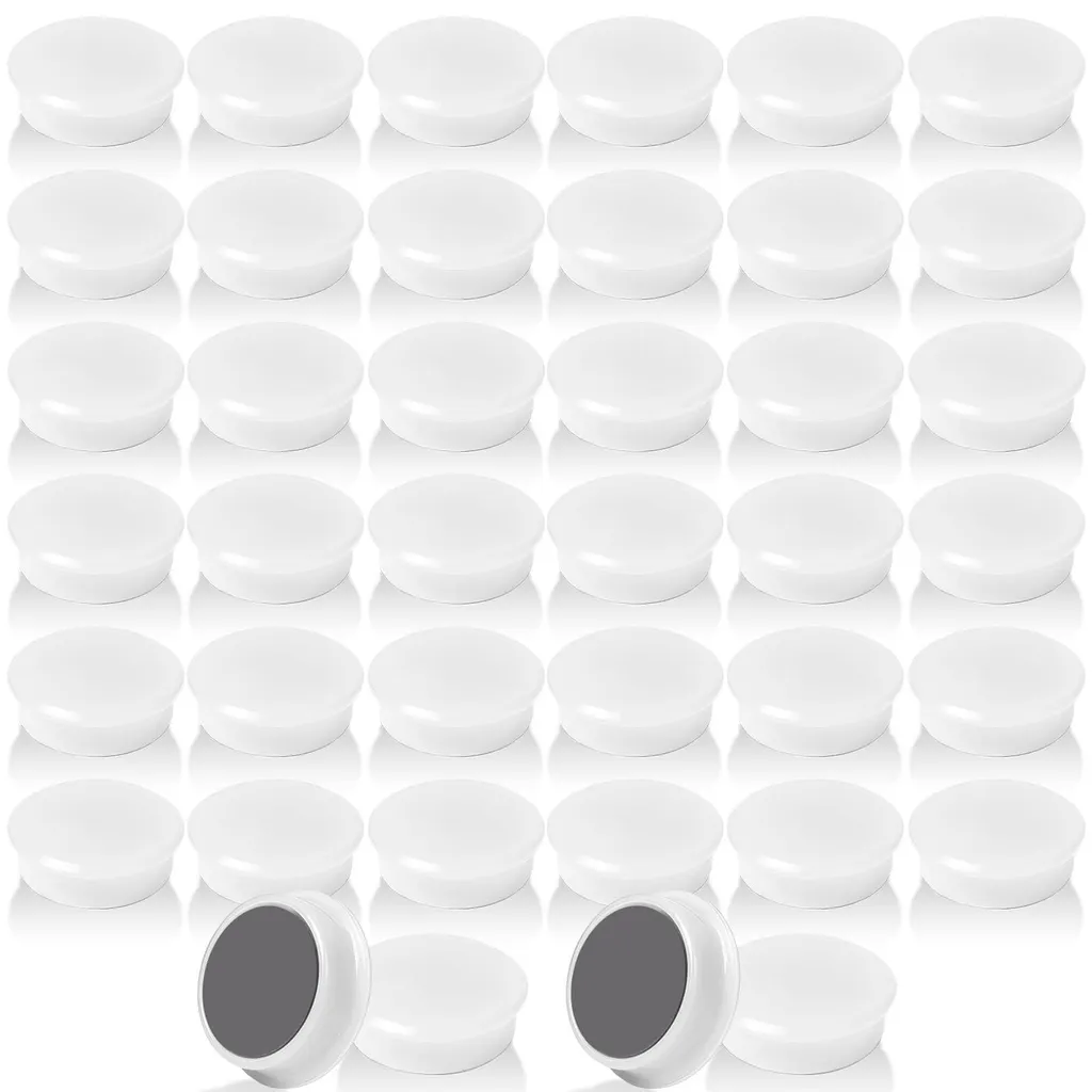 Mini-aimants puissants blancs pour bureau, 40 aimants ronds de qualité