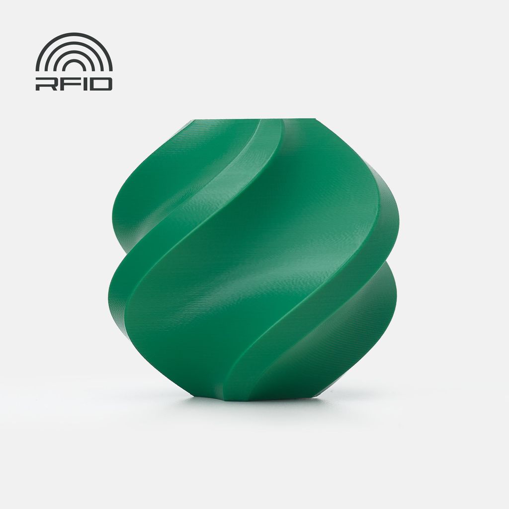 Bambu Lab PLA Basic Filament mit Spule 1kg Refill Mistelzweig-Grün