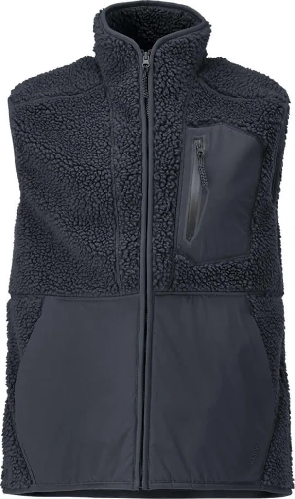 Mascot 22465 Customized Gilet in Pile Nero-Blu Taglia M - 22465-682