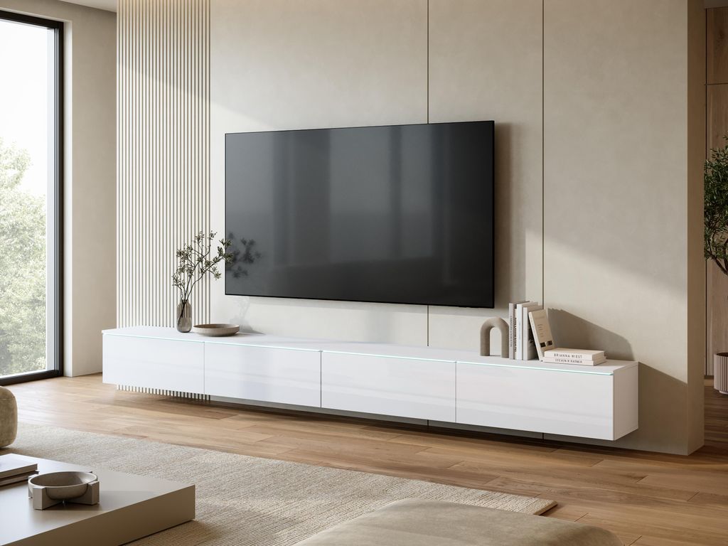 MINIO, TV-meubel, DONNA, 300 cm, kan aan de muur worden Productafbeelding 