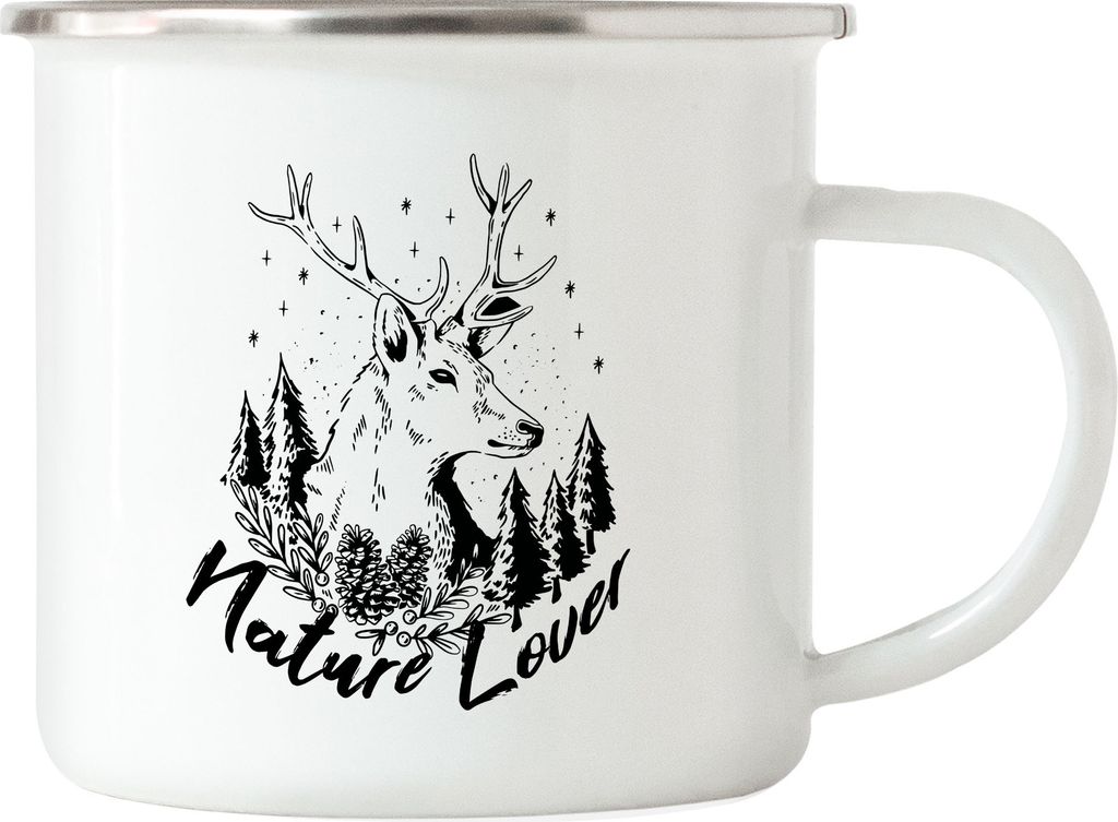 Nature Lover Tasse Naturliebe Wanderlust Reh zwischen Produktbild 