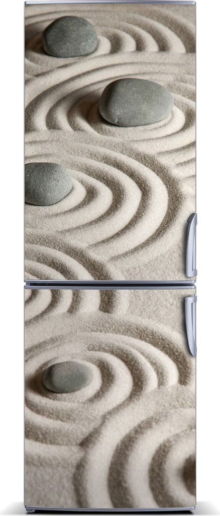 Tulup Kühlschrankdekoration - Magnetmatte - 60 cm x 180 cm - Magnet auf dem Kühlschrank - Steine Auf Sand