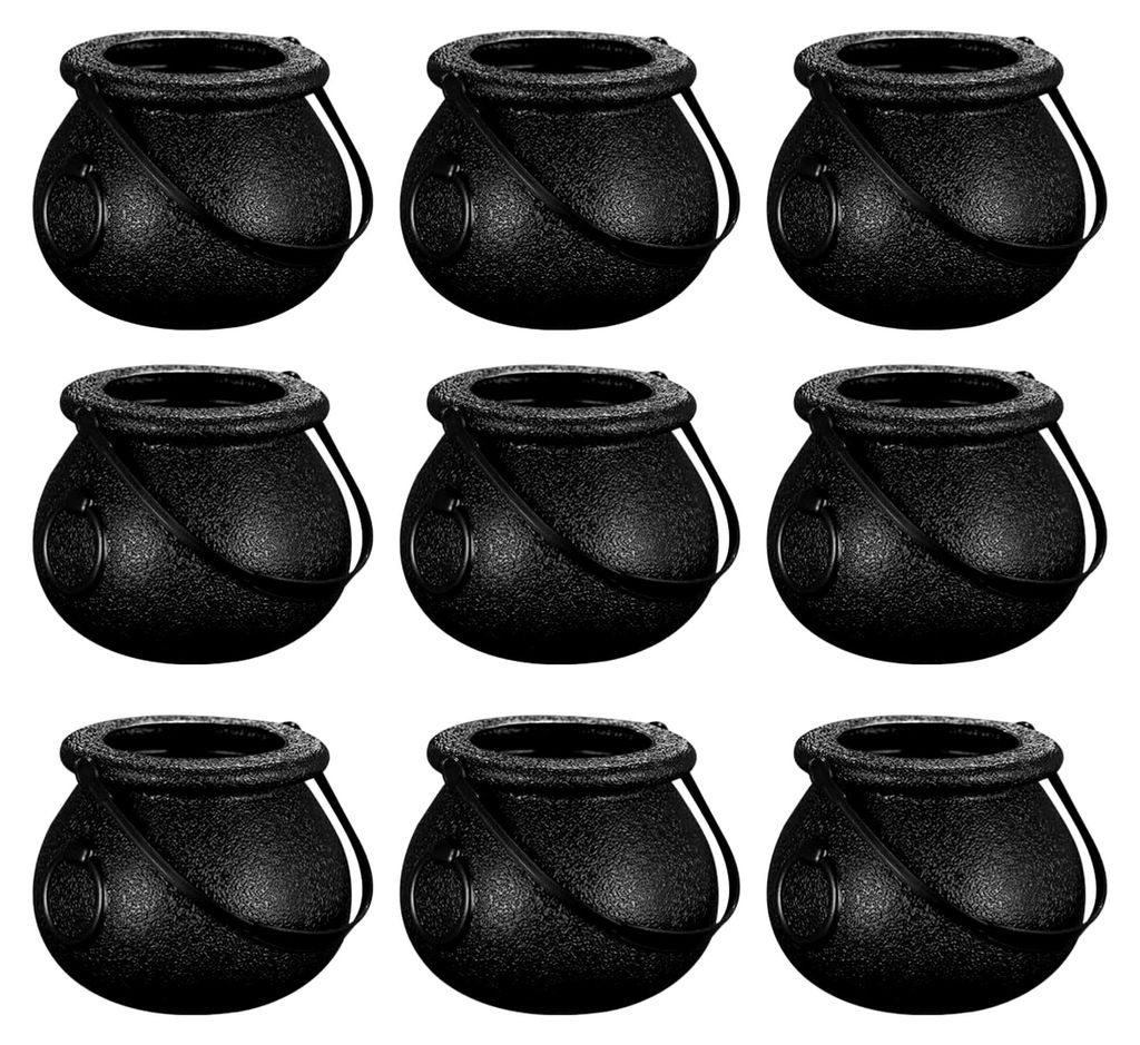 5X7cm Halloween Candy Eimer Hexen Kessel Halloween Süßigkeiten Schüssel Kleine Schwarz Cauldron 10Pcs