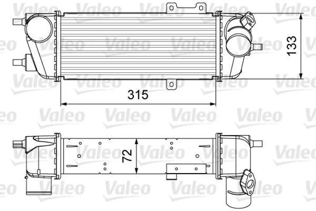 Refroidisseur air turbo Valeo 818361 pour réparer Hyundai i30 FD GD