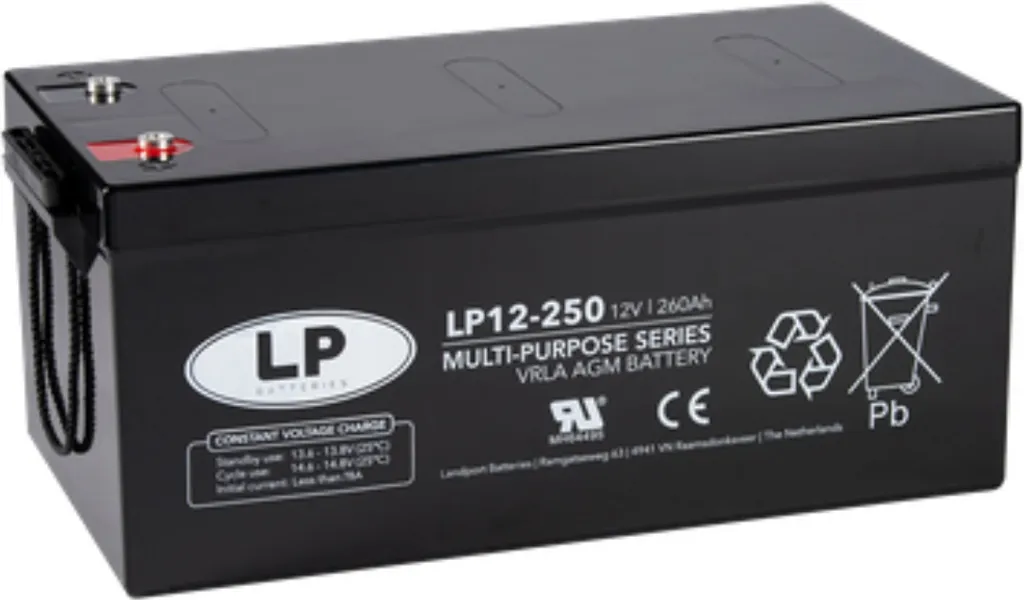 Batterie 12V 260Ah AGM Landport LP12-250 Stop aux Coupures Énergie
