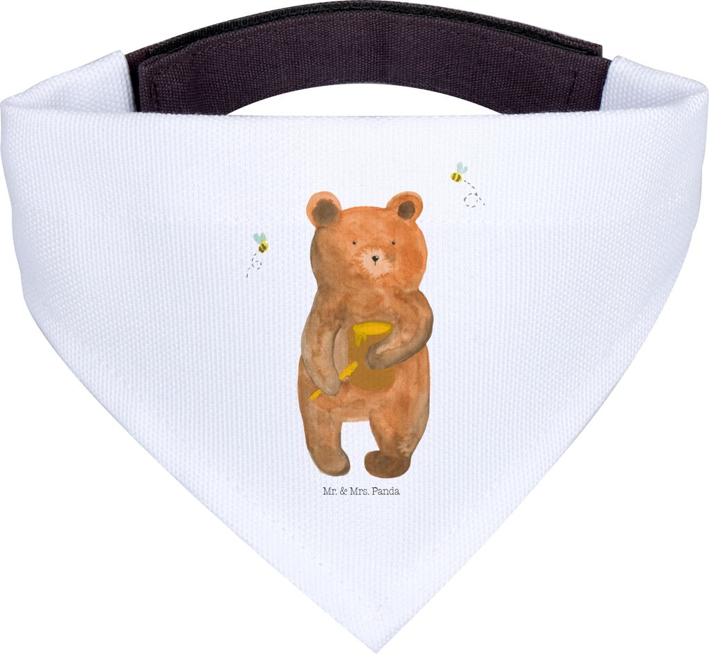 Mr. & Mrs. Panda Bandana Bär Honig - Weiß - Geschenk, Halstuch Für Hunde, Hund, Teddy, Liebe, Freund, Hundehalstuch, Partner
